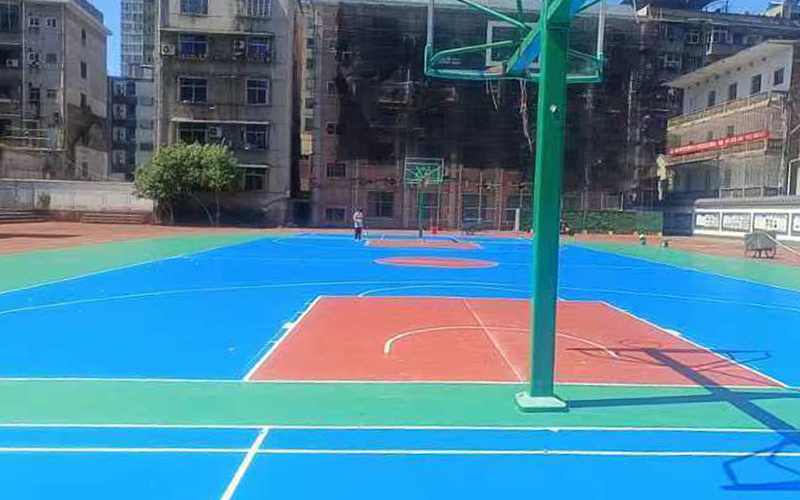 湖南郴州矽pu籃球場